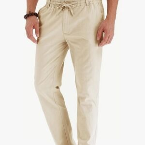 NWT Sailwind Pants Button Closure Men's Relaxed Fit Stretchy Size 38 Cream Color